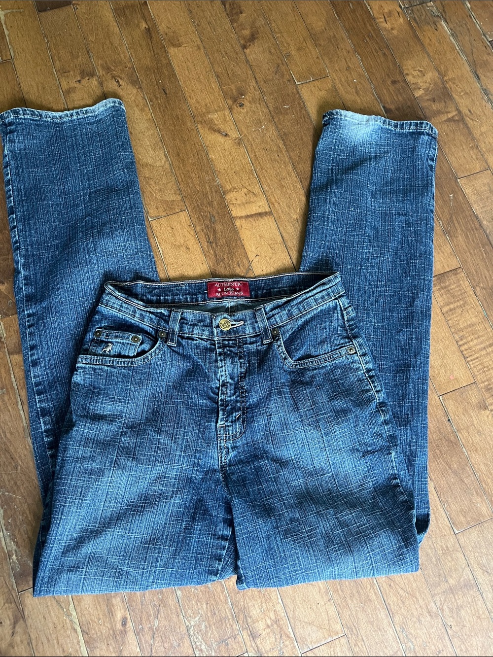 Straight Leg Women's Denim Jeans in Medium Blue - Authentic Lux